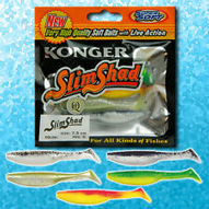 Soft Lures Slim Shad 7.5cm Mix03 Pike Perch Drop Shot Bait Jig Head Fishing